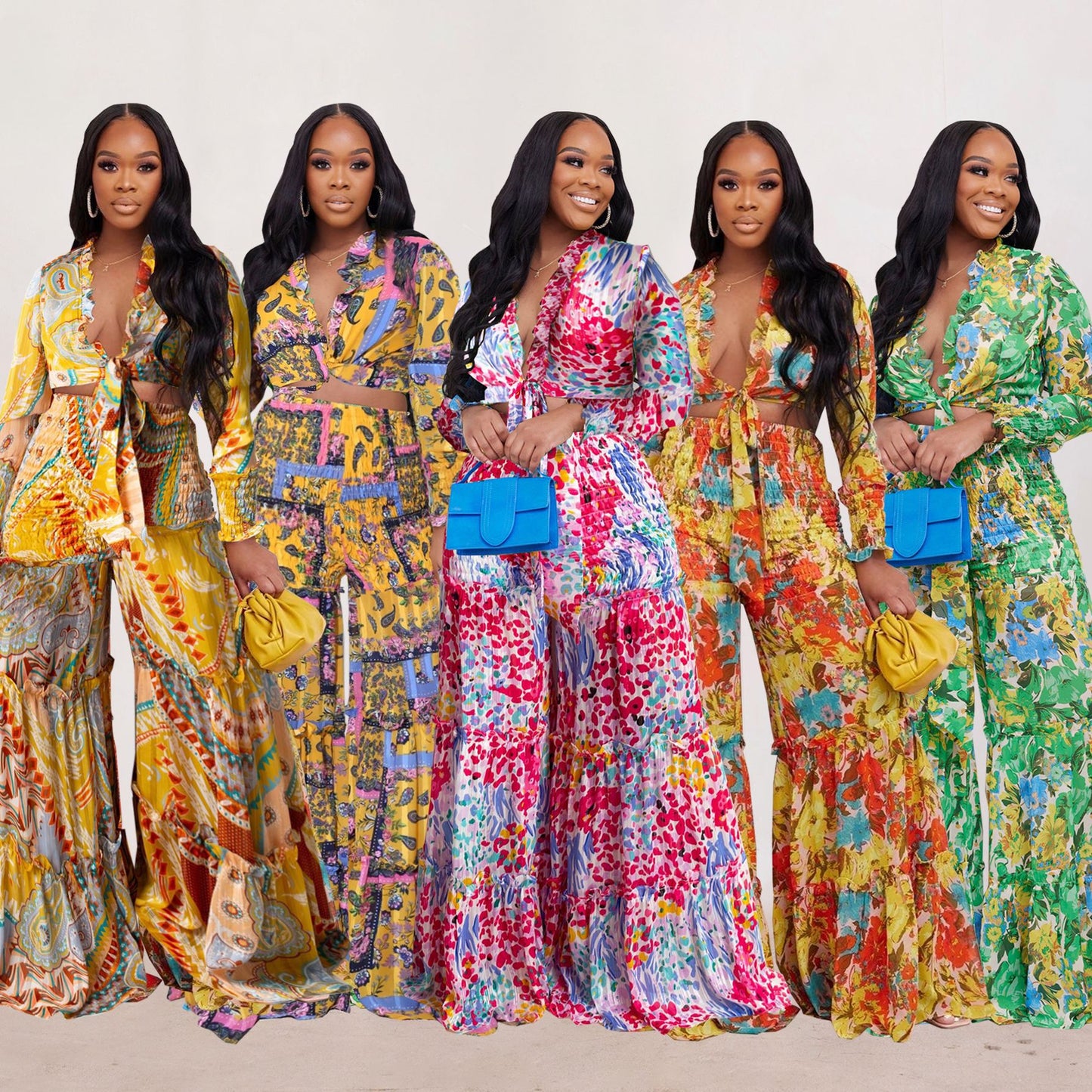 A FLORAL EXPLOSION PANTS SET